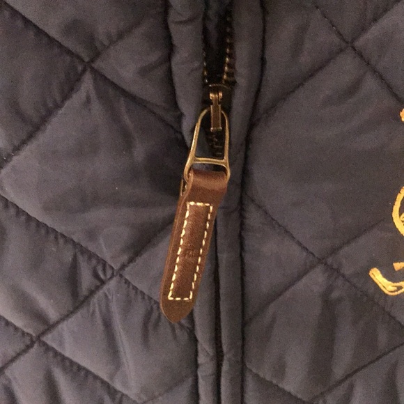 Ralph Lauren Polo Vest Sz M suede and nylon puffer jacket 🐴🧲🐎 - Picture 8 of 8